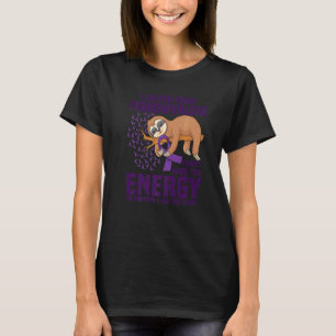 T-shirt Sloth Support Purple Ribbon Warrior Fibromyalgia A