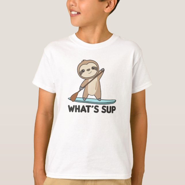 T-shirt Sloth Whats SUP Team Paddling Funny Sloths (Devant)