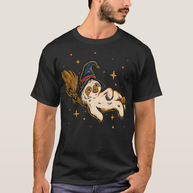T-shirt Sloth Witch Jolie Conception Halloween Pour Les Am (Devant)