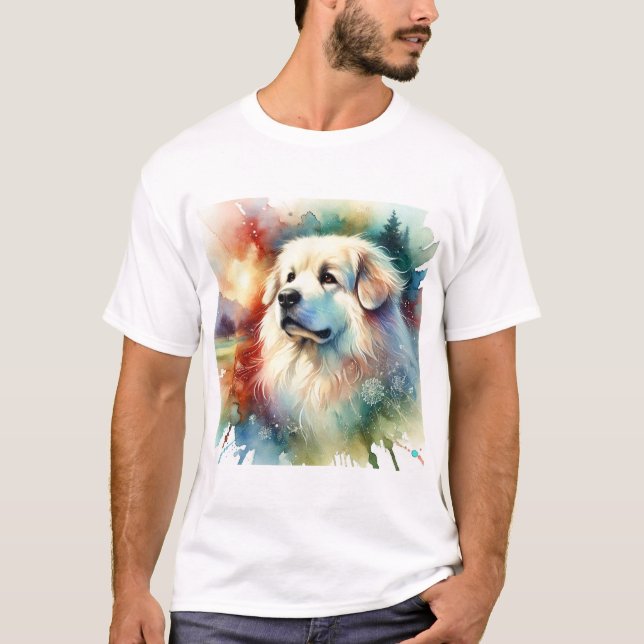 T-shirt Slovak Cuvac Dog 030724AREF102 - Watercolor (Devant)