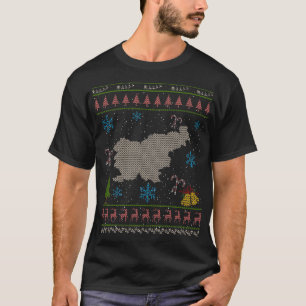 T-shirt Slovène laid de chemise de Noël de la Slovénie