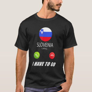 T-shirt Slovénie Drapeau Souvenir La Slovénie Appelle