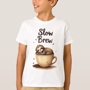 T-shirt Slow Brew Coffee Sloth