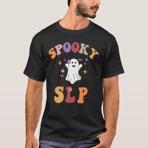 T-shirt Slp Halloween Voix Langue Pathologiste Éffrayant