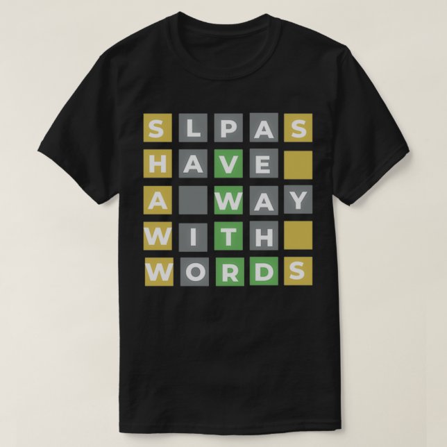 T-shirt SLPA Wordle Fan Shirt (Design devant)