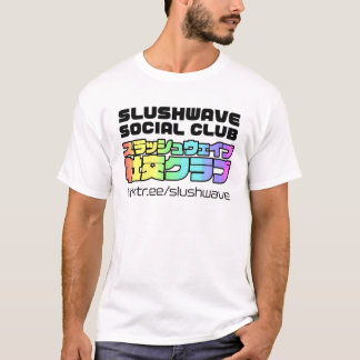 T-shirt Slushwave Social Club Carré sur LogoJr clair