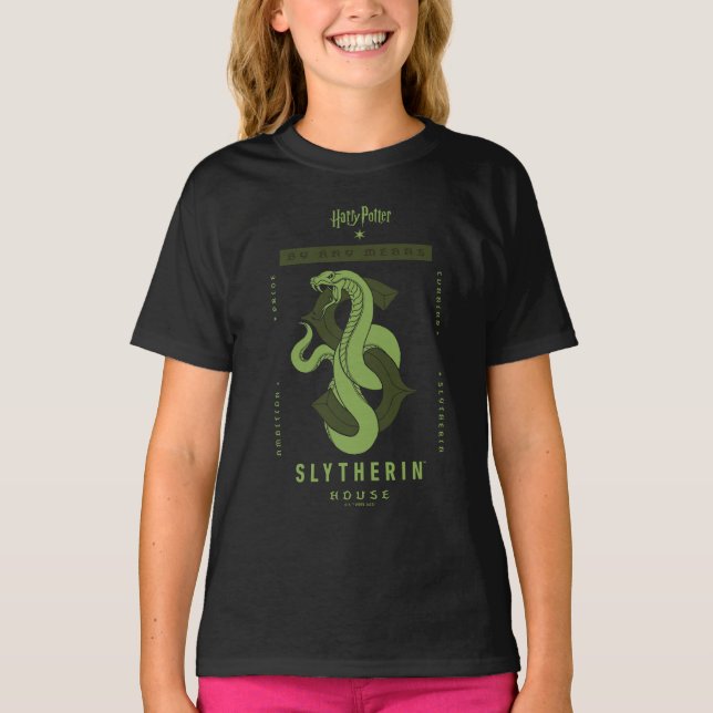 T-shirt SLYTHERIN™ Maison Par Tous Les Moyens (Devant)