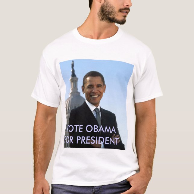 T-shirt small_obama_image, VOTE OBAMA POUR LE PRÉSIDENT (Devant)