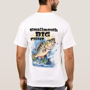 T-shirt Smallmouth Bass Big Fight Personnaliser NOM Pêche