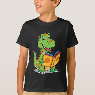 T-shirt Smart Dinosaur Lecture Livre pour enfants T-shirt"