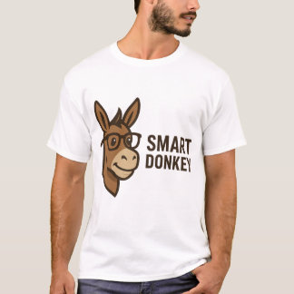 T-SHIRT SMART DONKEY FUNNY