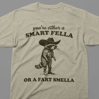 T-shirt Smart Fella Fart Smella Raton laveur