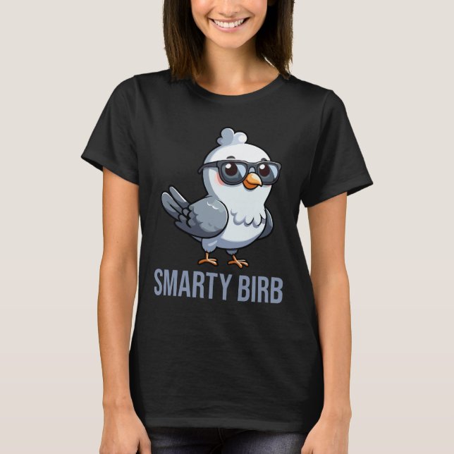 T-shirt Smarty Birb - Le Pigeon Sage et Witty (Devant)