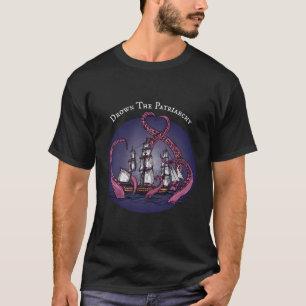 T-shirt Smash Le Patriarcat Funny Feminist Octopus Vintag