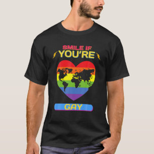 T-shirt Smile If You are Gay - Drôle Dire Sarcastique Funn