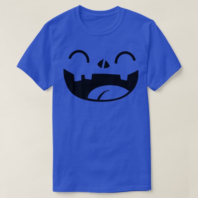 T-shirt Smile Jack-o'-lantern citrouille visage cils pour  (Design devant)