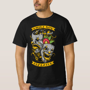 T-shirt Smile Now Cry Late yallow