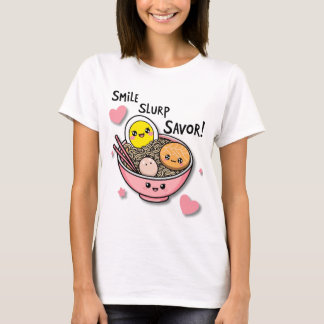 T-shirt Smile, Slurp, Chemise Savor