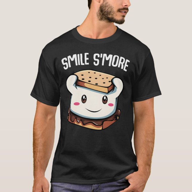 T-shirt Smile Some More Cute Smores Camping Bonfire Marshm (Devant)