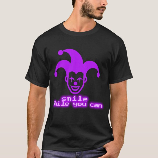 T-shirt Smile while You Can _ Neon Joker Streetwear Design (Devant)