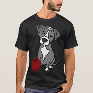 T-shirt Smilenowteesa  Greyhound Pitbull Dog Bowling