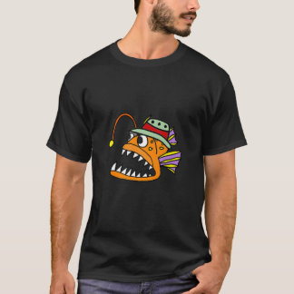 T-shirt Smilesdrôle Amusant Anglerfish Portant un Casquett