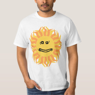 T-shirt Smilin' Orange et Jaune Soleil Stylisé