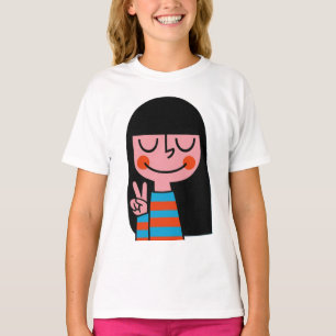 T-shirt Smiling Girl Power - Enfants Caractère Art