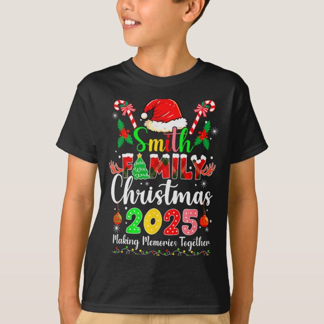 T-shirt Smith Family Christmas 2025 Matching Santa Hat Xma (Devant)