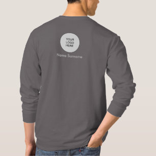 T-shirt Smoke Grey Ajouter Votre Logo Ici Mens Élégant