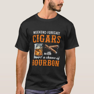 T-shirt Smoker Cigars With Bourbon Drinking Drinker