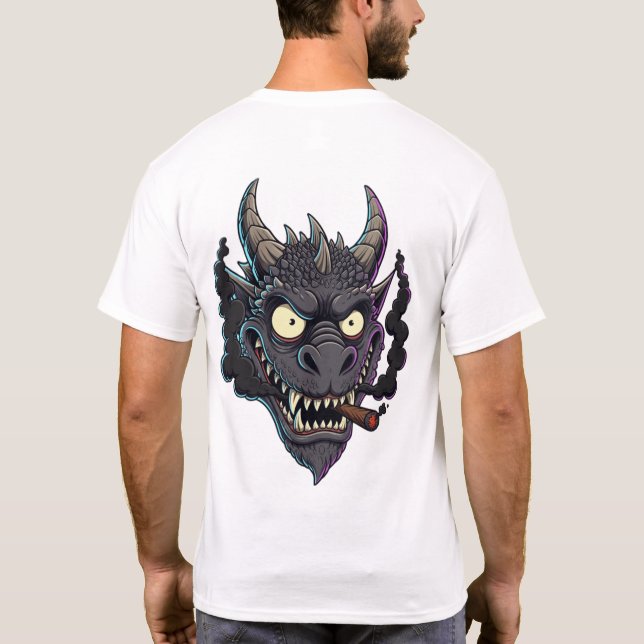 T-shirt Smokin' Obsidian Dragon (Dos)