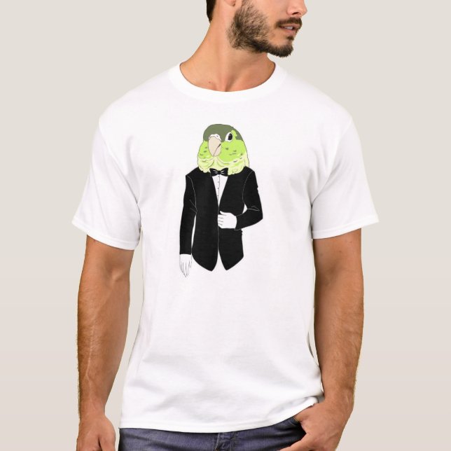 T-shirt Smoking vert de Conure de joue - la chemise des (Devant)