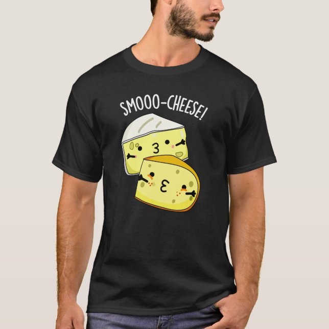 T-shirt Smoo-cheese Funny Cheese Pun Dark BG (Devant)
