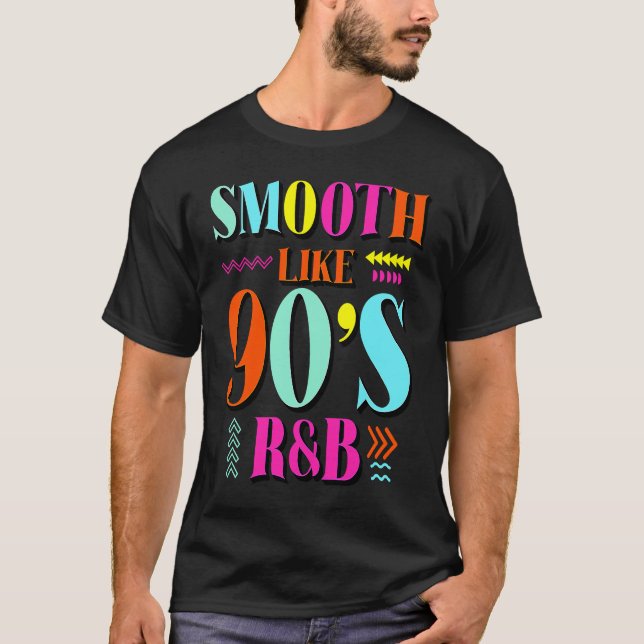 T-shirt Smooth Like 90's R&B 1990s Throwback Party (Devant)
