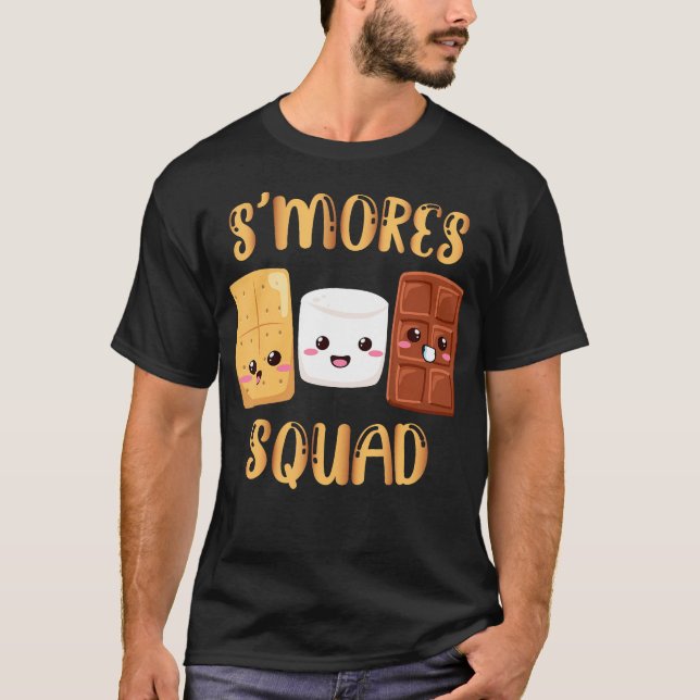 T-shirt S'Mores Marshmallows Funny Smores Squad Camping Ca (Devant)
