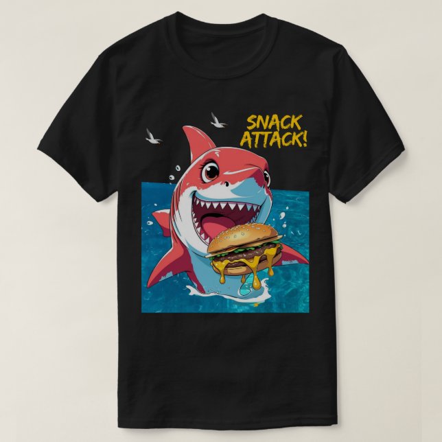 T-shirt Snack Attack Shark (Design devant)