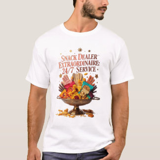 T-shirt Snack Dealer Extraordinaire Tee | 24/7 Service Fun