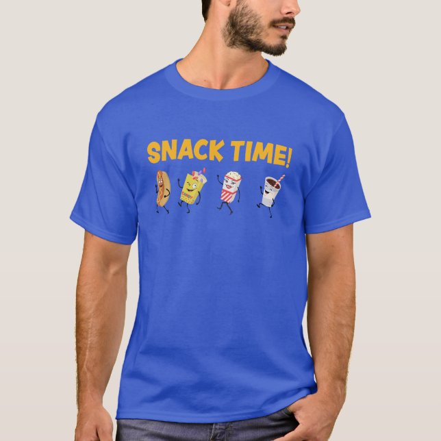 T-shirt Snack Time ! Popcorn de bonbons rétro (Devant)