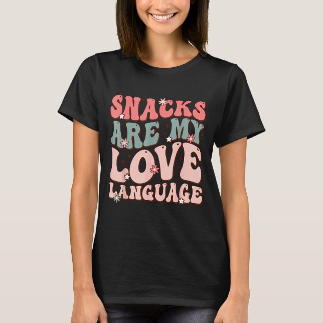 T-shirt Snacks Are My Love Language Valentine Day Kids Boy (Devant)