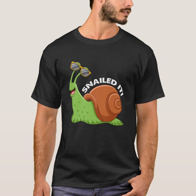 T-shirt Snail lent avec lunettes de soleil Ventilateur de  (Devant)