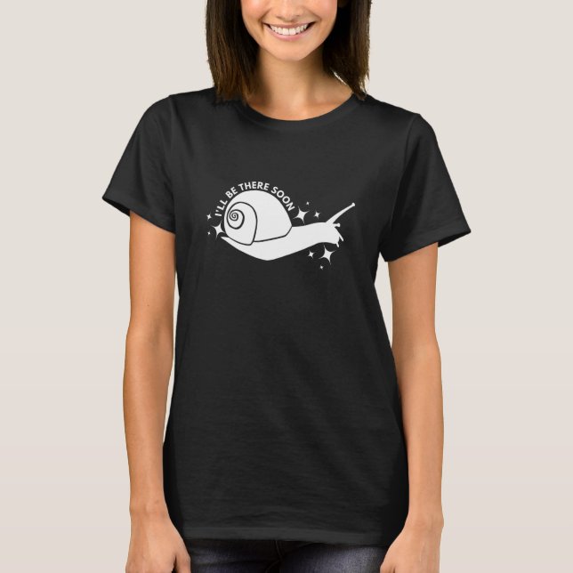 T-shirt snail saying jogging running delay delay (Devant)