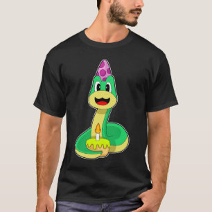 T-shirt Snake Anniversaire Chandelle Gâteau