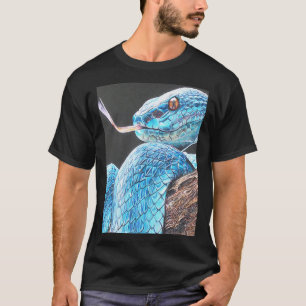 T-shirt Snake Art Belle Viper Dessin 