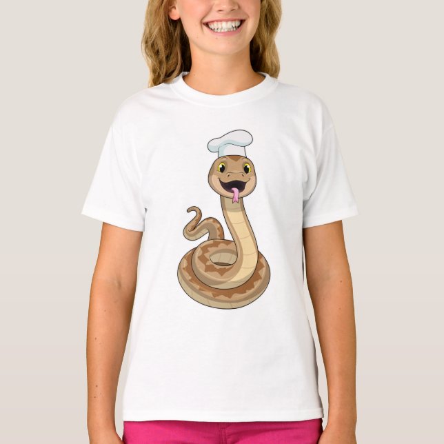 T-shirt Snake as Cook avec Chef casquette (Devant)