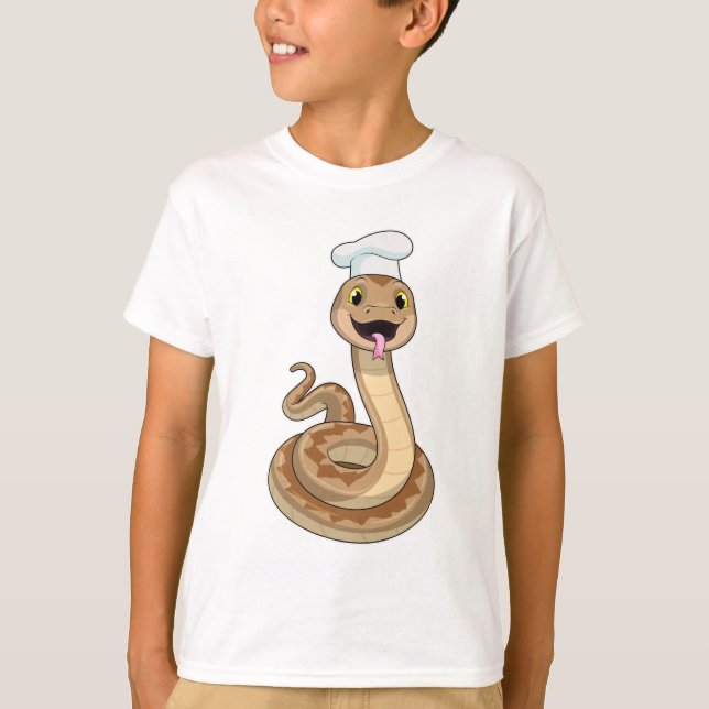 T-shirt Snake as Cook avec Chef casquette (Devant)