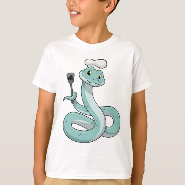 T-shirt Snake as Cook avec Chef casquette (Devant)