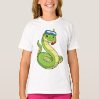 Snake as Diver wirth Snorkel