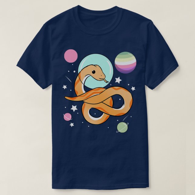 T-shirt Snake Astronaut Genderfae Pride  (Design devant)