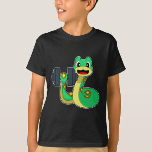 T-shirt Snake Bodybuilder Dumbbell Bodybuilding